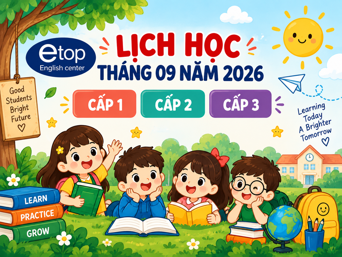 LỊCH HỌC THÁNG 9/2026 NĂM HỌC MỚI 2026 - 2027